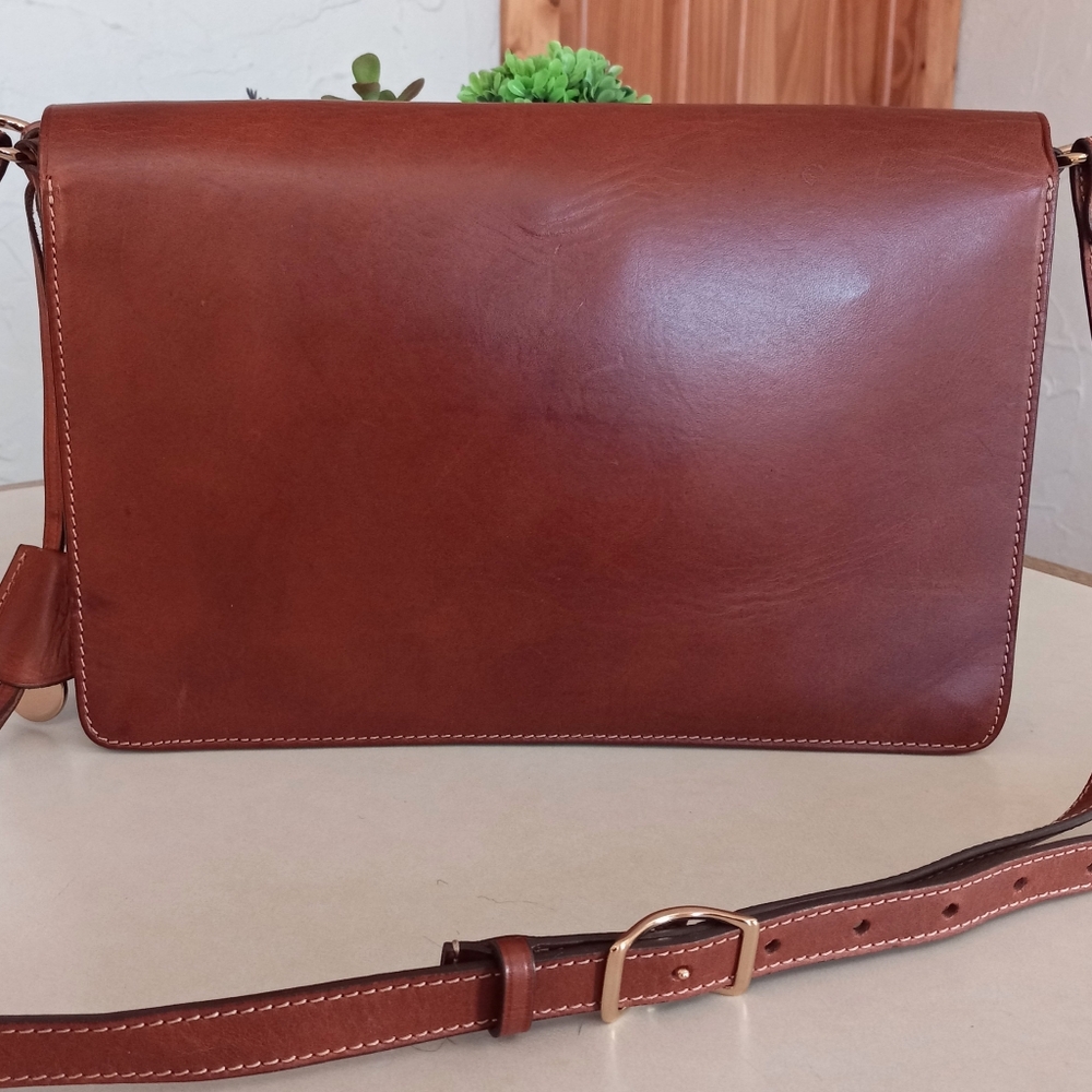 Dooney & Bourke Alto ITALIA, Large Cecelia Crossbody Bag, Saddle - Picture 2 of 16